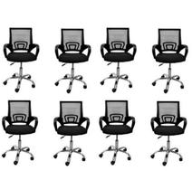 Kit com 8 Cadeiras New Java Secretária Conforto Ergonômico para Escritório e Home Office