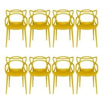 Kit com 8 Cadeiras para Sala de Jantar Allegra Solna