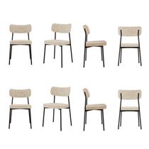 Kit com 8 Cadeiras para Sala de Jantar Mona Yescasa Bege/Vanilla Kit com 8 Cadeiras para Sala de Jantar Mona Yescasa Bege/Vanilla