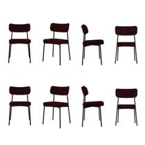 Kit com 8 Cadeiras para Sala de Jantar Mona Yescasa Kit com 8 Cadeiras para Sala de Jantar Mona Yescasa