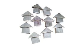 Kit com 8 casinhas em madeira maciça para artesanato, 10 cm