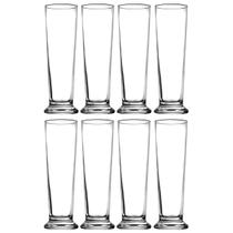 Kit com 8 Copos Vidro P/ Cerveja Chopp Drink Bar 250ml Refrigerante