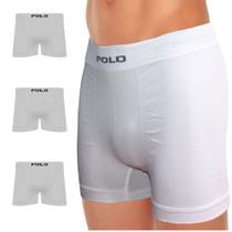 Kit com 8 Cuecas Box Polo Star Branca Masculina Kit com 8 Cuecas Box Polo Star Branca Masculina