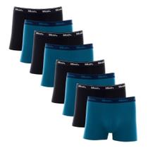 Kit Com 8 Cuecas Mash Boxer Box Masculina De Algodão Cotton