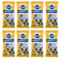 Kit Com 8 Dentastix Pedigree Petiscos Para Cães Pequenos 3un