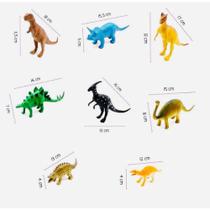 Kit Com 8 Dinossauros De Borracha Brinquedo. Kit Com 8 Dinossauros De Borracha Brinquedo.