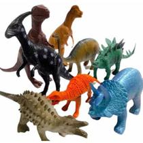 Kit Com 8 Dinossauros Emborrachado Infantil - Dino World