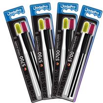 Kit com 8 Escova de dentes com 5700 cerdas ALEMÃS ULTRA MACIAS E FINAS JadePro Pro Slim