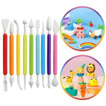 Kit com 8 Estecas para Modelagem Ideal para Biscuit e Arte Kit com 8 Estecas para Modelagem Ideal para Biscuit e Arte