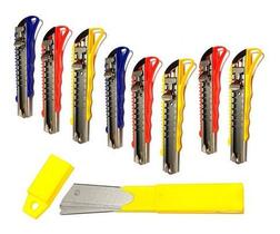 Kit Com 8 Estilete Profissional 18mm Tipo Olfa + 40 Lâminas