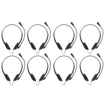 Kit com 8 Fones De Ouvido Headset P2 Microfone Preto Bright Kit com 8 Fones De Ouvido Headset P2 Microfone Preto Bright