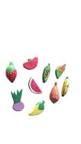 Kit com 8 frutas em madeira maciça