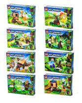 Kit Com 8 Lego Minecraft Barato - 323 peças - Coleção Fazenda, Abelha - MG1139 - MG BLOCK