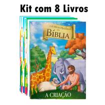 Kit com 8 livrinhos bíblicos - As Mais Belas Histórias da Bíblia