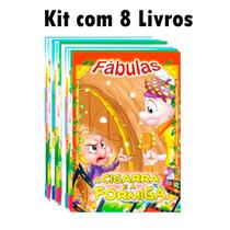Kit com 8 livrinhos infantis - Fábulas