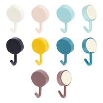 Kit com 8 mini gancho adesivo decorativo multiuso com cores diversas