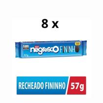 Kit Com 8 Pacotes De Biscoito Negresco Fininho Recheado57G