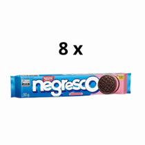 Kit Com 8 Pacotes De Biscoito Negresco Morango 90G Nestlé Kit Com 8 Pacotes De Biscoito Negresco Morango 90G Nestlé