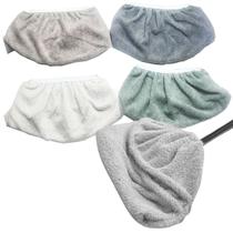 Kit com 8 Pano Multiuso De Chão em Microfibra para Vassouras ou Rodo Com Elástico