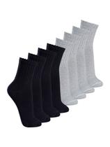 Kit com 8 Pares de Meias Esportiva Cano Médio Lupo 3290-009 Colorido