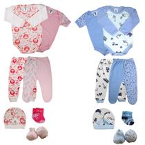 Kit Com 8 Pecas Body Mijao Bebe Estampas Mix Menino Menina