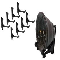 Kit Com 8 Peças Suporte Para Pratos e Azulejos Preto 12,5cm Kit Com 8 Peças Suporte Para Pratos e Azulejos Preto 12,5cm