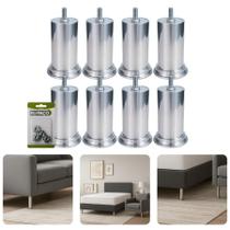 Kit Com 8 Pés 10cm Rosca Máquina 5 16 Móveis Pesados Cama Box Estofados Alumínio Concreto Kit Com 8 Pés 10cm Rosca Máquina 5 16 Móveis Pesados Cama Box Estofados Alumínio Concreto