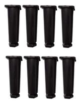 Kit com 8 Pés Para Gabinete de Pia Armário Balcão 14cm Regulável Geli Preto