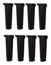 Kit com 8 Pés Para Gabinete de Pia Armário Balcão 14cm Regulável Geli Preto