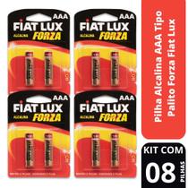 Kit Com 8 Pilhas Alcalinas AAA Palito Forza Fiat Lux