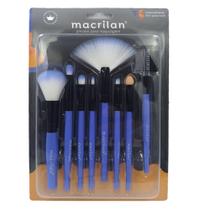 Kit com 8 Pincéis Macrilan Azul Kit com 8 Pincéis Macrilan Azul