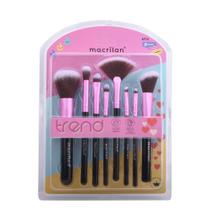 Kit com 8 Pinceis para Maquiagem Macrilan Trend - MT10