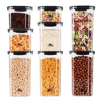 Kit com 8 Potes para Mantimentos Hermeticos, Porta Alimento com Tampa e Travas Kit com 8 Potes para Mantimentos Hermeticos, Porta Alimento com Tampa e Travas