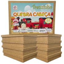 Kit com 8 Quebra-Cabeças Didáticos Brinquedo Educativo em MDF