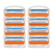 Kit Com 8 Refis De Primeira Linha Serve No Suporte De Gillete Mach 5, Fusion e ProGlide