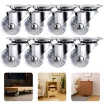 Kit Com 8 Rodinha Rodizio Para Armário De Silicone Base Giratória 35mm Sem Freio Kit Com 8 Rodinha Rodizio Para Armário De Silicone Base Giratória 35mm Sem Freio