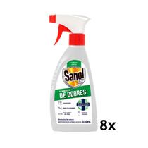 Kit com 8 sanol a7 eliminador de odores 330ml