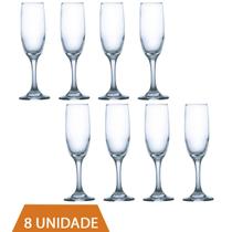 Kit Com 8 Taças De Vidro RIOJA CHAMPAGNE 180ml Cristal Luxo Kit Com 8 Taças De Vidro RIOJA CHAMPAGNE 180ml Cristal Luxo
