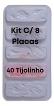 Kit com 8 Unid Molde de Gesso Tijolinho P/ Decoração e Artesanato Kit com 8 Unid Molde de Gesso Tijolinho P/ Decoração e Artesanato