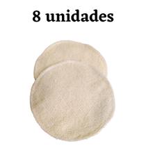 Kit com 8 unidades de ecopads (tecido atoalhado 100% algodão)