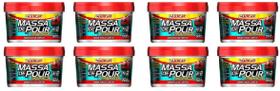 Kit Com 8 Unidades Massa De Polir Tira Riscos Luxcar 500g