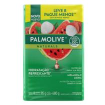 Kit Com 8 Unidades Sabonete Em Barra Palmolive Melancia Lichia 85g Kit Com 8 Unidades Sabonete Em Barra Palmolive Melancia Lichia 85g