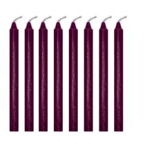 Kit com 8 Velas Palito Cor Roxo - Tamanho 18cm Kit com 8 Velas Palito Cor Roxo - Tamanho 18cm