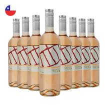 Kit com 8 Vinho Chileno Rose Seco Uva Carmenere Cuentos del Fuego 750ml