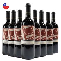 Kit com 8 Vinhos Chilenos Tinto Seco Carmenere Cuentos del Fuego