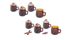 Kit com 8 Xícaras Barroco Ambar 65ml