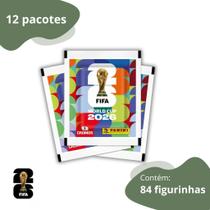Kit com 84 Figurinhas Copa do Mundo 2026 12 pacotes Kit com 84 Figurinhas Copa do Mundo 2026 12 pacotes