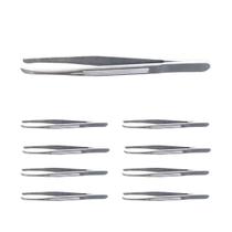 Kit com 8un pinça de sobrancelha inox diagonal firme