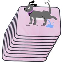 Kit com 9 Banheiro para Cães Tecido Ecológico 70x50 Rosa - 200 Lavagens - Inteligente