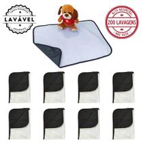 Kit com 9 Banheiro para Cães Tecido Ecológico 70x50 Tradicional - 200 Lavagens - Alta Absorção Kit com 9 Banheiro para Cães Tecido Ecológico 70x50 Tradicional - 200 Lavagens - Alta Absorção
